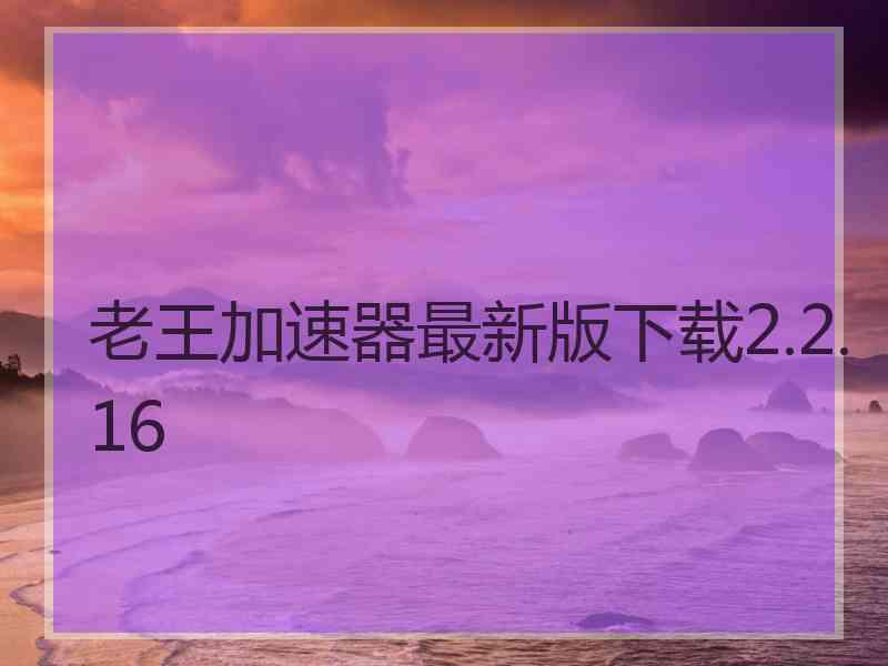 老王加速器最新版下载2.2.16