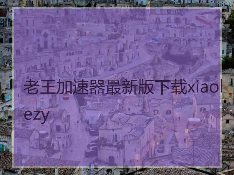 老王加速器最新版下载xiaolezy