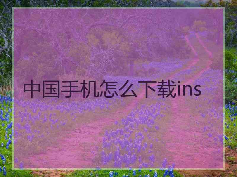 中国手机怎么下载ins
