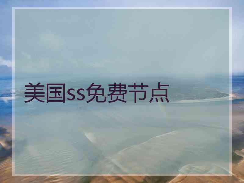 美国ss免费节点