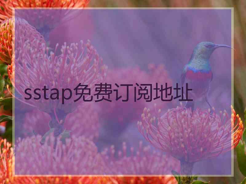 sstap免费订阅地址