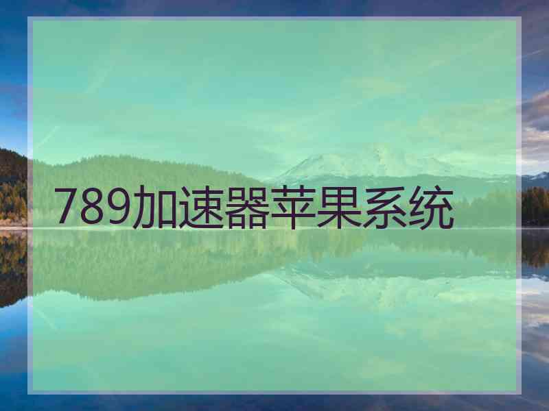 789加速器苹果系统