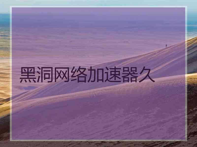 黑洞网络加速器久