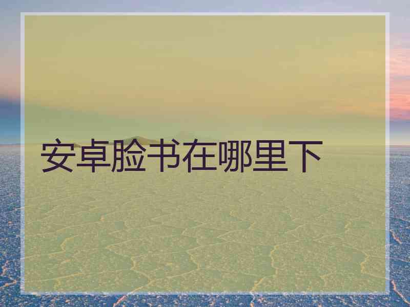 安卓脸书在哪里下