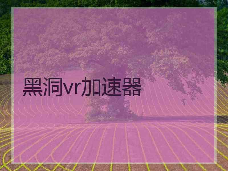 黑洞vr加速器
