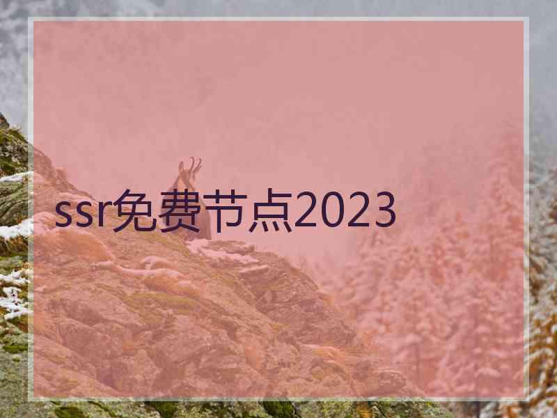 ssr免费节点2023