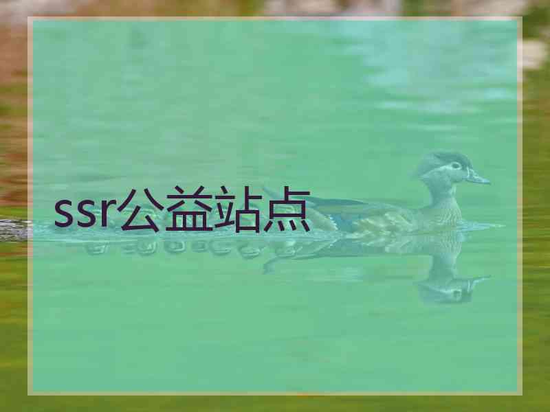 ssr公益站点