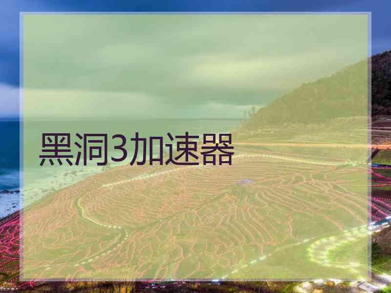 黑洞3加速器