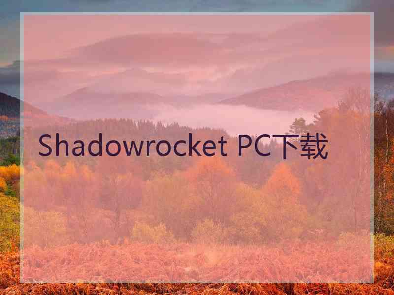 Shadowrocket PC下载