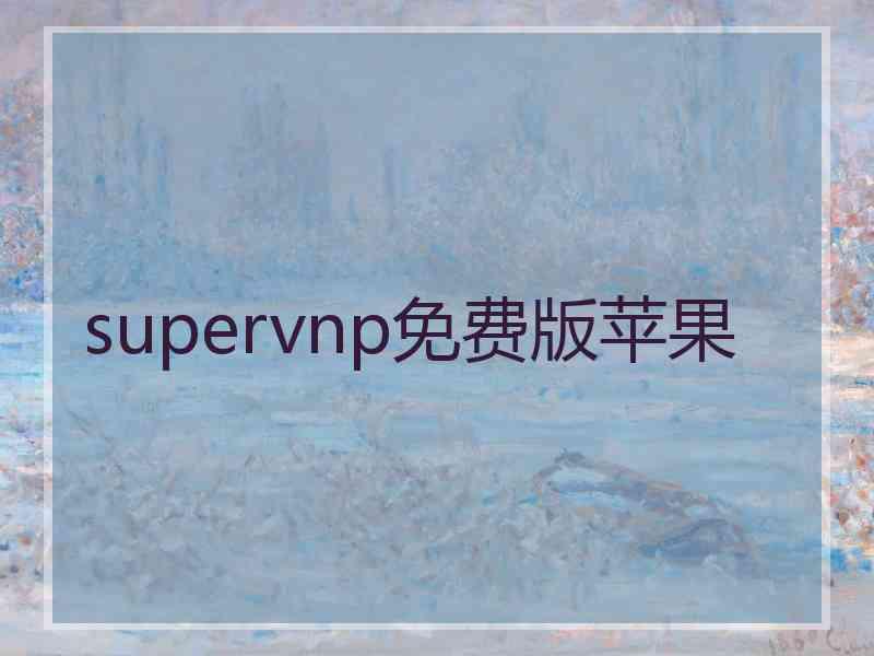 supervnp免费版苹果