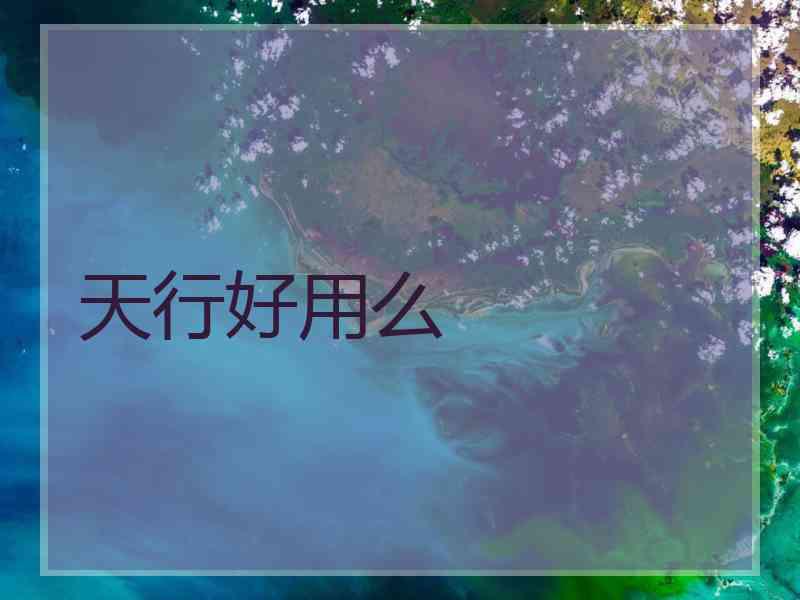 天行好用么