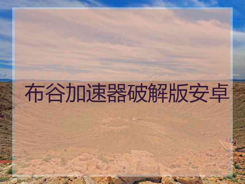 布谷加速器破解版安卓