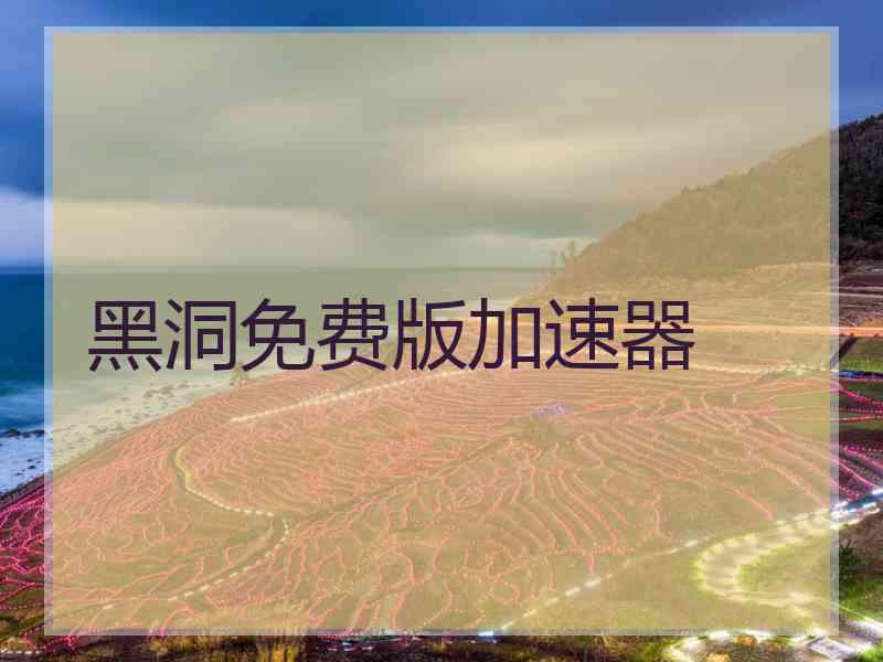 黑洞免费版加速器