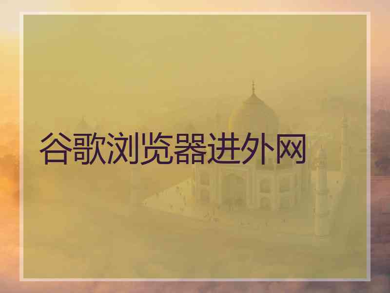 谷歌浏览器进外网