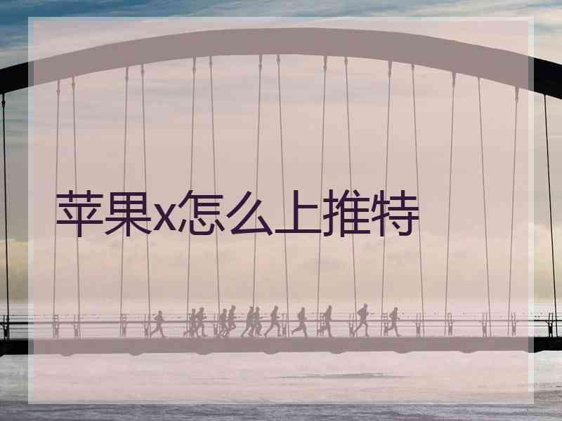 苹果x怎么上推特