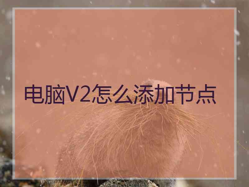 电脑V2怎么添加节点