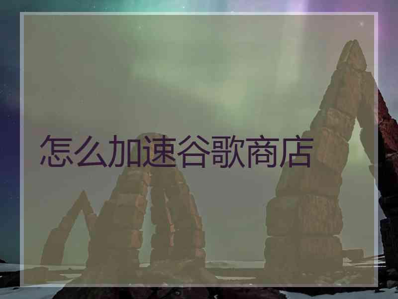 怎么加速谷歌商店