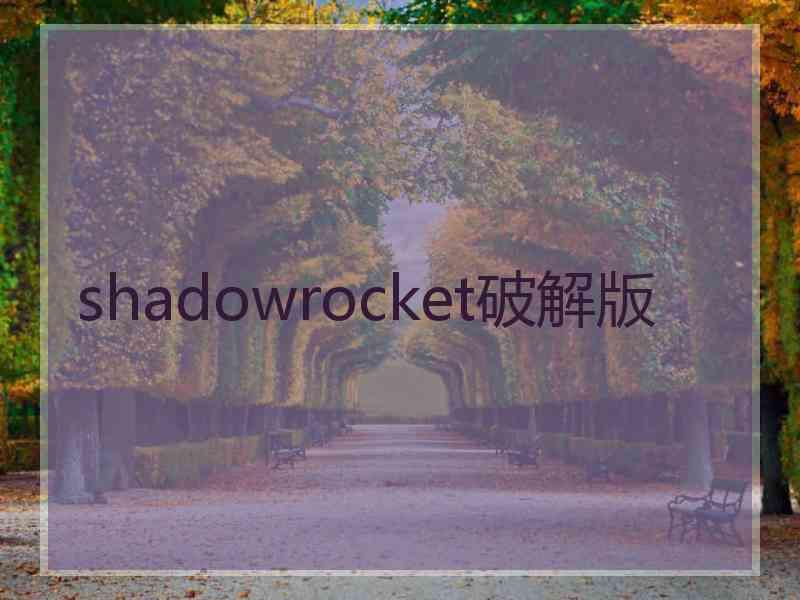 shadowrocket破解版