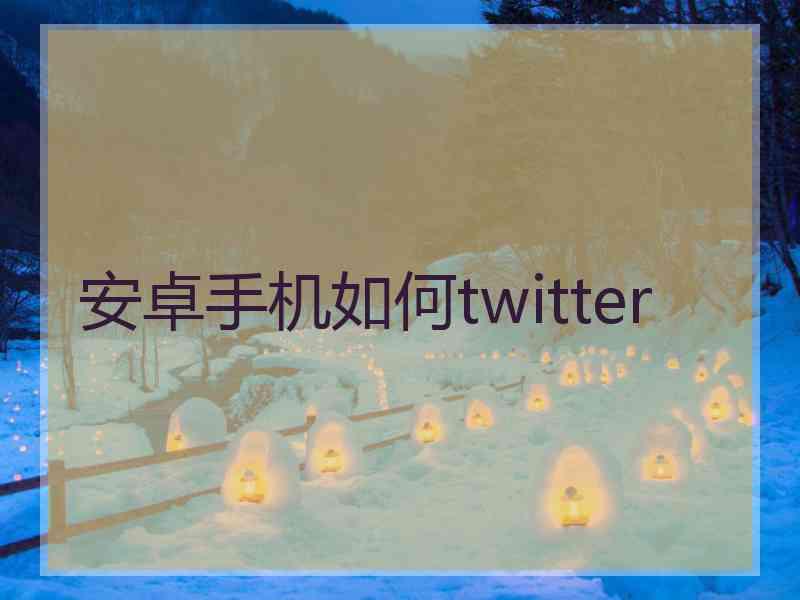 安卓手机如何twitter