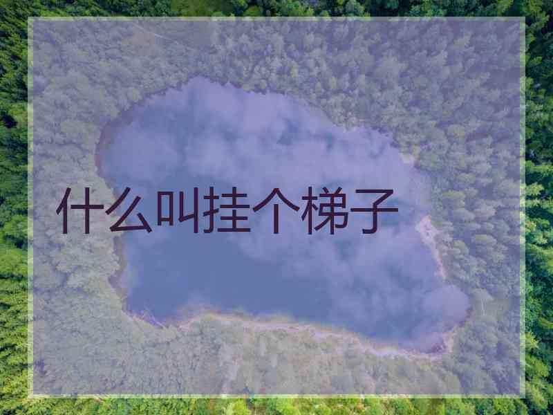 什么叫挂个梯子
