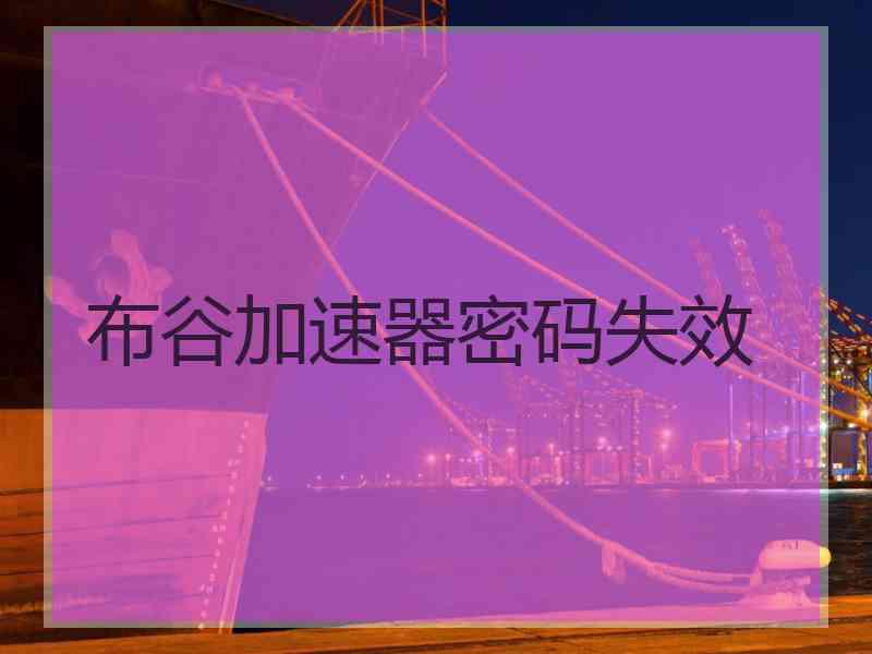 布谷加速器密码失效